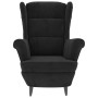 Black velvet armchair by vidaXL, Armchairs - Ref: Foro24-324065, Price: 212,56 €, Discount: %