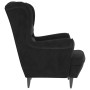 Black velvet armchair by vidaXL, Armchairs - Ref: Foro24-324065, Price: 212,56 €, Discount: %