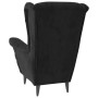 Sillón de terciopelo negro de vidaXL, Sillones - Ref: Foro24-324065, Precio: 252,12 €, Descuento: %