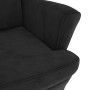 Sillón de terciopelo negro de vidaXL, Sillones - Ref: Foro24-324065, Precio: 252,12 €, Descuento: %