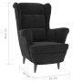 Sillón de terciopelo negro de vidaXL, Sillones - Ref: Foro24-324065, Precio: 252,12 €, Descuento: %