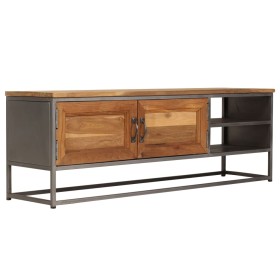 TV stand made of recycled teak wood and steel 120x30x40 cm by vidaXL, TV Furniture - Ref: Foro24-246281, Price: 174,20 €, Dis...