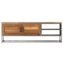 TV stand made of recycled teak wood and steel 120x30x40 cm by vidaXL, TV Furniture - Ref: Foro24-246281, Price: 174,99 €, Dis...