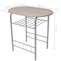 Juego de barra de desayuno MDF de vidaXL, muebles para cocinas y comedores - Ref: Foro24-243002, Precio: 104,51 €, Descuento: %