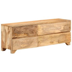 Solid mango wood TV cabinet 110x30x40 cm by vidaXL, TV Furniture - Ref: Foro24-246144, Price: 328,99 €, Discount: %