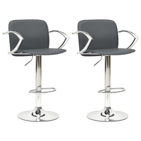 Kitchen stools 2 units synthetic leather gray by vidaXL, Kitchen stools - Ref: Foro24-324705, Price: 107,61 €, Discount: %