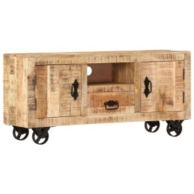 Rough mango wood TV cabinet 110x30x50 cm by vidaXL, TV Furniture - Ref: Foro24-243983, Price: 211,68 €, Discount: %