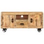 Rough mango wood TV cabinet 110x30x50 cm by vidaXL, TV Furniture - Ref: Foro24-243983, Price: 211,68 €, Discount: %