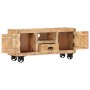 Rough mango wood TV cabinet 110x30x50 cm by vidaXL, TV Furniture - Ref: Foro24-243983, Price: 211,68 €, Discount: %