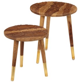 Coffee tables 2 units solid sheesham wood by vidaXL, Coffee table - Ref: Foro24-246231, Price: 90,99 €, Discount: %