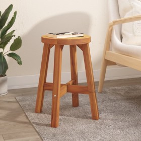 Round solid acacia wood stool in brown, 38x38x45 cm by vidaXL, Folding stools and chairs - Ref: Foro24-153331, Price: 42,99 €...