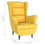 Sillón de terciopelo amarillo mostaza de vidaXL, Sillones - Ref: Foro24-324066, Precio: 206,24 €, Descuento: %