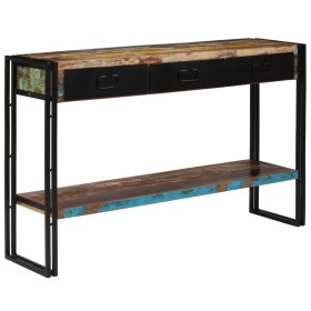 Mesa consola de madera maciza reciclada 120x30x76 cm de vidaXL, Mesas auxiliares - Ref: Foro24-244843, Precio: 243,09 €, Desc...