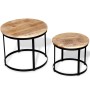 Round coffee table set 2 pcs rough mango wood 40 cm/50 cm by vidaXL, Coffee table - Ref: Foro24-244006, Price: 108,90 €, Disc...