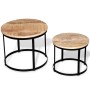 Round coffee table set 2 pcs rough mango wood 40 cm/50 cm by vidaXL, Coffee table - Ref: Foro24-244006, Price: 108,90 €, Disc...