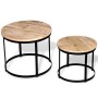 Round coffee table set 2 pcs rough mango wood 40 cm/50 cm by vidaXL, Coffee table - Ref: Foro24-244006, Price: 108,90 €, Disc...