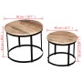 Round coffee table set 2 pcs rough mango wood 40 cm/50 cm by vidaXL, Coffee table - Ref: Foro24-244006, Price: 108,90 €, Disc...