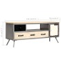 Solid mango wood and steel TV cabinet 120x30x45 cm by vidaXL, TV Furniture - Ref: Foro24-246282, Price: 171,64 €, Discount: %