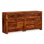 Aparador de madera maciza de sheesham 160x35x75 cm de vidaXL, Aparadores - Ref: Foro24-243943, Precio: 636,17 €, Descuento: %