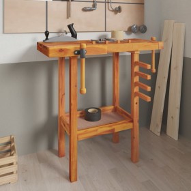 Workbench with acacia wood vise screws 92x48x83cm by vidaXL, Work tables - Ref: Foro24-153319, Price: 123,50 €, Discount: %