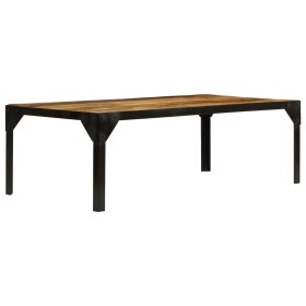 Solid rough mango wood and steel coffee table 110 cm by vidaXL, Coffee table - Ref: Foro24-246631, Price: 144,99 €, Discount: %