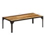 Solid rough mango wood and steel coffee table 110 cm by vidaXL, Coffee table - Ref: Foro24-246631, Price: 144,09 €, Discount: %