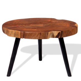 Mesa de centro de tronco madera maciza de acacia (55-60)x40 cm de vidaXL, Mesas de centro - Ref: Foro24-243957, Precio: 113,2...