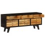 Solid mango wood TV cabinet 120x30x50 cm by vidaXL, TV Furniture - Ref: Foro24-246326, Price: 200,85 €, Discount: %