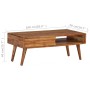 Mesa de centro con cajón tallado madera maciza 100x50x40 cm de vidaXL, Mesas de centro - Ref: Foro24-244974, Precio: 282,99 €...