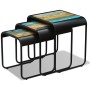 Stackable tables 3 units recycled solid wood by vidaXL, Side tables - Ref: Foro24-243286, Price: 170,78 €, Discount: %