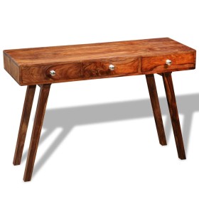 Mesa consola con 3 cajones madera maciza sheesham 76 cm de vidaXL, Mesas auxiliares - Ref: Foro24-242463, Precio: 151,89 €, D...