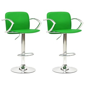 Kitchen stools 2 units green artificial leather by vidaXL, Kitchen stools - Ref: Foro24-324709, Price: 160,63 €, Discount: %