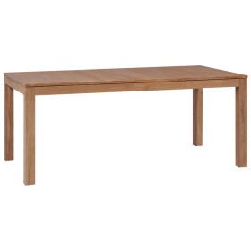 Mesa de comedor madera teca maciza acabado natural 180x90x76 cm de vidaXL, Mesas de cocina y de comedor - Ref: Foro24-246951,...