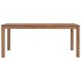 Solid teak wood dining table with natural finish, 180x90x76 cm. by vidaXL, Kitchen and dining tables - Ref: Foro24-246951, Pr...