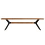 Solid acacia wood and steel dining bench 160x40x45 cm by vidaXL, Dining and kitchen benches - Ref: Foro24-246318, Price: 255,...