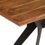 Banco de comedor madera de acacia maciza y acero 160x40x45 cm de vidaXL, Bancos de comedor y cocina - Ref: Foro24-246318, Pre...