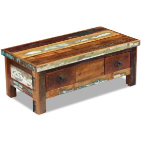 Coffee table with drawers solid recycled wood 90x45x35 cm by vidaXL, Coffee table - Ref: Foro24-243321, Price: 275,87 €, Disc...