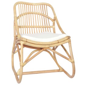 Silla de ratán lino de vidaXL, Sillones - Ref: Foro24-325481, Precio: 169,33 €, Descuento: %