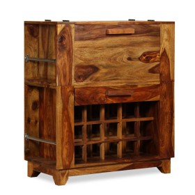 Solid sheesham wood bar cabinet 85x40x95 cm by vidaXL, Wine and liquor cabinets - Ref: Foro24-243948, Price: 481,99 €, Discou...