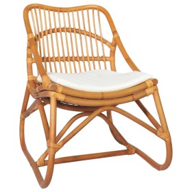 Silla de ratán lino marrón claro de vidaXL, Sillones - Ref: Foro24-325483, Precio: 159,99 €, Descuento: %