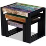 Stackable tables 3 units recycled solid wood by vidaXL, Side tables - Ref: Foro24-243279, Price: 140,60 €, Discount: %