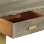 Mesa consola madera maciza de mango con latón gris 110x35x76 cm de vidaXL, Mesas auxiliares - Ref: Foro24-246682, Precio: 196...