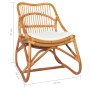 Light brown rattan linen chair by vidaXL, Armchairs - Ref: Foro24-325483, Price: 158,44 €, Discount: %