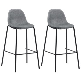 Kitchen stools 2 units light gray fabric by vidaXL, Kitchen stools - Ref: Foro24-281523, Price: 134,94 €, Discount: %