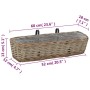 Balcony planter with PE lining 2 units wicker 60 cm by vidaXL, Pots and planters - Ref: Foro24-246829, Price: 37,76 €, Discou...