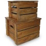 Set of 2 solid reclaimed wood storage boxes by vidaXL, Storage trunks - Ref: Foro24-244498, Price: 124,61 €, Discount: %