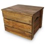 Juego de cajas de almacenaje 2 pzas madera maciza reciclada de vidaXL, Baúles de almacenamiento - Ref: Foro24-244498, Precio:...