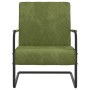 Silla voladiza de terciopelo verde claro de vidaXL, Sillones - Ref: Foro24-325727, Precio: 123,99 €, Descuento: %