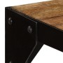 Mesa de comedor madera maciza de mango rugosa y acero 120 cm de vidaXL, Mesas de cocina y de comedor - Ref: Foro24-246630, Pr...