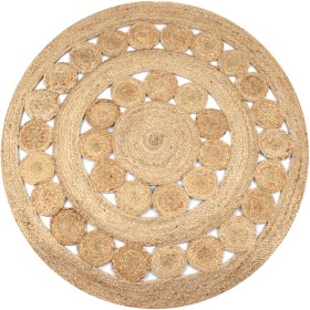 Round rug with braided jute design 150 cm by vidaXL, Rugs - Ref: Foro24-245344, Price: 57,77 €, Discount: %